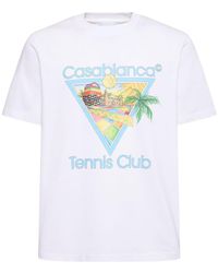 Casablancabrand - T-shirt Aus Bio-baumwolle "tennis Club" - Lyst