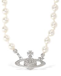 Vivienne westwood pearl necklace men Clearance
