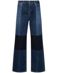 Jil Sander - Jeans de denim con patchwork - Lyst