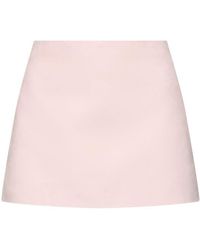 KHAITE - Femme Jupe Courte En Daim Grainé Jett - Lyst