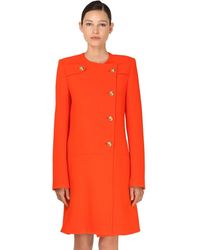 Givenchy Kreppmantel Mit 4g-goldknöpfen - Orange