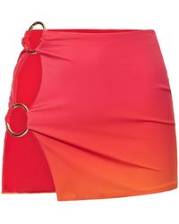 Louisa Ballou - Double Ring Printed Mini Skirt - Lyst