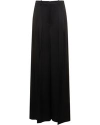 Michael Kors - Pleated Satin High Rise Wide Pants - Lyst