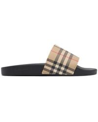 Burberry - Furley Check Slide - Lyst