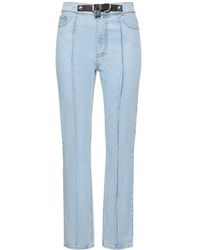 JW Anderson - Cotton Padlock Belt Slim Fit Jeans - Lyst