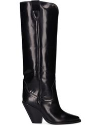 Isabel Marant - 90mm Lomero Tall Leather Boots - Lyst