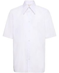 Maison Margiela - Camisa de popelina de algodón con manga corta - Lyst