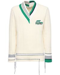 pull col v lacoste homme