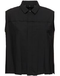 Sacai - Donna Camicia Sartoriale Smanicata - Lyst