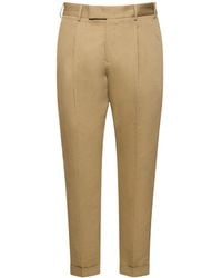 PT Torino - Pantalones de algodón y lino - Lyst