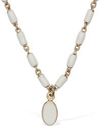 Isabel Marant Casablanca Beaded Long Necklace - Metallic