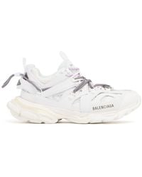 Balenciaga - Donna Track Tech Trail Sneakers Bianco/Lilla' - Lyst