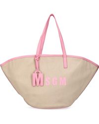MSGM - Canvas Shopping Bag - Lyst