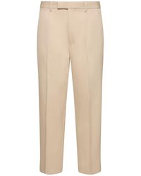 Zegna - Pantalones plisados de algodón y lana - Lyst
