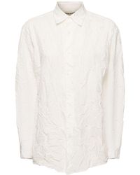 AURALEE - Wrinkled Cotton Twill Shirt - Lyst