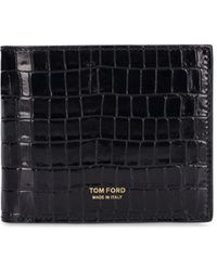 Tom Ford - Brieftasche Aus Geprägtem Leder - Lyst