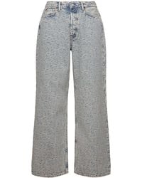 Acne Studios - Jeans in denim di cotone monogram - Lyst