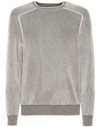 Sease Cashmere Ribbed Reversible Knit Jumper - Grey