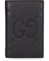 Gucci - gg Jumbo Leather Card Holder - Lyst