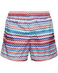 Missoni - Striped Nylon Swim Shorts - Lyst