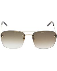 Saint Laurent - Sl 309 Rimless Round Metal Sunglasses - Lyst