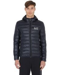 ea7 train core id down light hoodie jacket