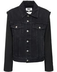 MM6 by Maison Martin Margiela - Cotton Denim Jacket - Lyst