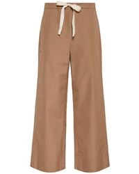 Max Mara - Donna Pantaloni Ampi Argento - Lyst