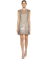 Alberta Ferretti Vestido De Techno Con Decoraciones - Metálico