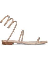 Rene Caovilla - 10Mm Embellished Satin Sandals - Lyst