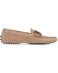 Tod's - 10Mm Gommini Suede Loafers - Lyst