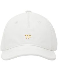 Tom Ford - Tf Cotton Canvas & Leather Baseball Cap - Lyst