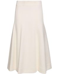 Jil Sander - Damen Textured Midi Skirt - Lyst