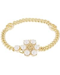 Gucci - Bracelet double g avec perles - Lyst