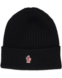 3 MONCLER GRENOBLE - Ribbed Knit Wool Beanie - Lyst