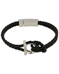 Ferragamo - Salvatore Double Woven Leather Bracelet - Lyst