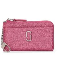 Marc Jacobs - The Glitter Logo Leather Wallet - Lyst