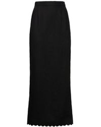 Posse - Zayla Linen Midi Pencil Skirt - Lyst