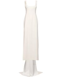 Galvan London - Fiorentina Compact Crepe Long Dress - Lyst