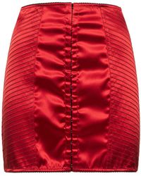 Dolce & Gabbana - Stretch Satin Corset Mini Skirt - Lyst