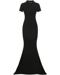 Balenciaga - Cotton Jersey Long Dress - Lyst