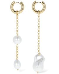 Timeless Pearly - Pearl Charm Mismatched Earrings - Lyst