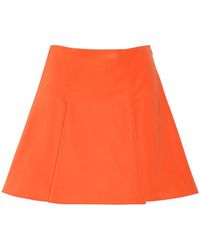Valentino Micro Faille Mini Skirt - Orange