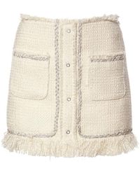 GIUSEPPE DI MORABITO - Embellished Bouclé Mini Skirt - Lyst