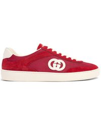 Gucci - G74 Gg Suede & Fabric Sneakers - Lyst
