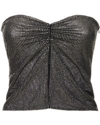 GIUSEPPE DI MORABITO - Embellished Strapless Crop Top - Lyst