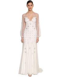 Temperley London Celeste Embellished Viscose Dress - Белый