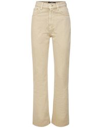 Jacquemus Jeans Vita Alta "le De Nimes" In Denim - Neutro