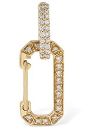 Eera - Chiara 18kt Gold & Diamond Mono Earring - Lyst