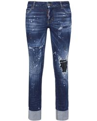DSquared² - Jennifer Denim Straight Crop Jeans - Lyst